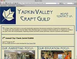 Yadkin Valley Craft Guild Preview